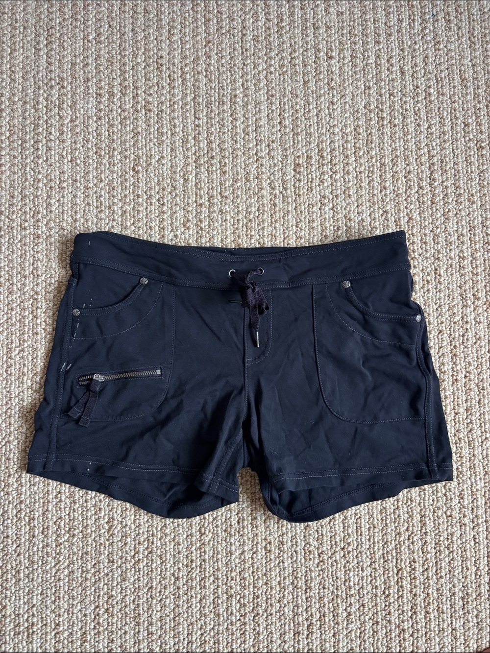 Athleta Black Women's Drawstring Athletic Shorts